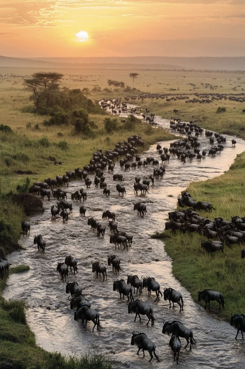 9-Day Migration Footsteps Safari - River Crossing